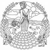 Coloring Pages Fashion Adult Designer Colouring Adults Summer Books Mandala Fairy Blank Printable Color Drawings Sheets Book Paper Painting Girl sketch template