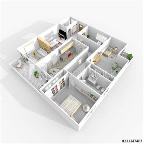 interior rendering  furnished home apartment idee  interni progettazione  interni