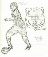 Messi Lionel Drawing Draw sketch template