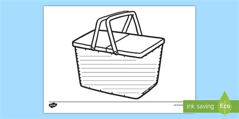picnic basket template worksheet worksheet teacher