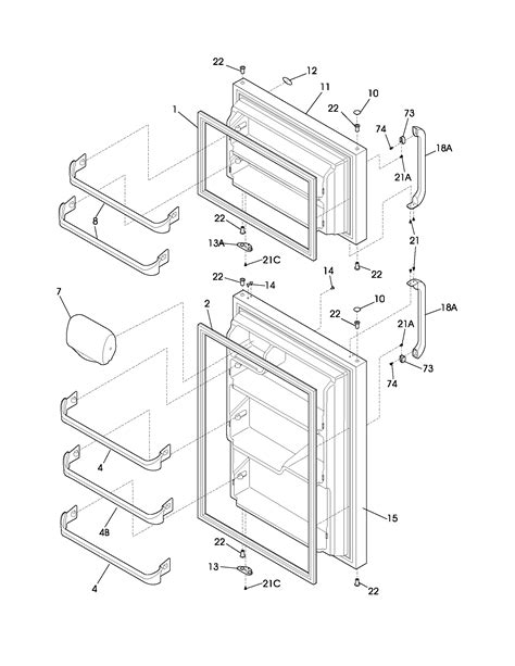 frigidaire refrigerator parts diagram