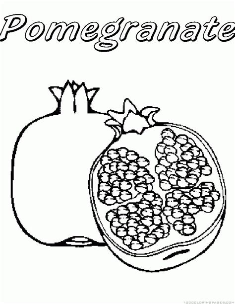 pomegranate coloring pictures fruit coloring pages coloring pictures