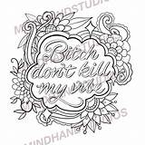 Sassy Vibe Printable Colouring Swear sketch template