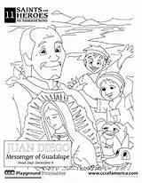 Coloring Guadalupe Lady Pages Juan Diego Color Virgen Saint Catholic St Kids Clipart Feast Happy Church Printables Ccc Liturgical Beginners sketch template