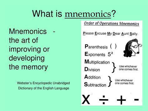 mnemonics memory triggers  teaching  readers