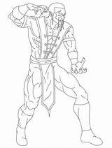 Mortal Kombat Coloring Pages Kung Jin Template sketch template
