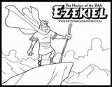 Coloring Ezekiel Heroes Moses Bones Exile Ezekial Behance Ot Sellfy Naboth Ahab sketch template
