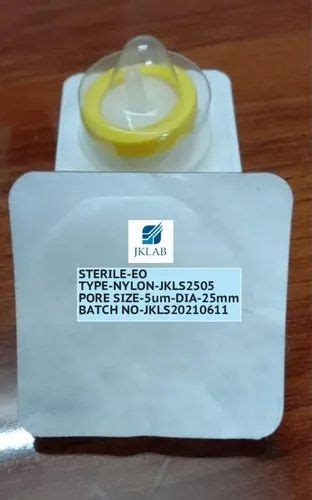 micron nylon syringe filter sterile  mm  laboratory pore size