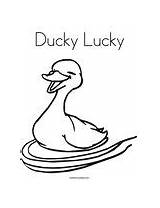 Coloring Ducky Lucky Template Duck Change sketch template