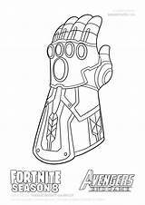 Coloring Thanos Gauntlet Infinity Fortnite Avengers Pages Marvel Colouring Draw Step Season Cute Cartoon Drawings Printable Superhero Captain sketch template