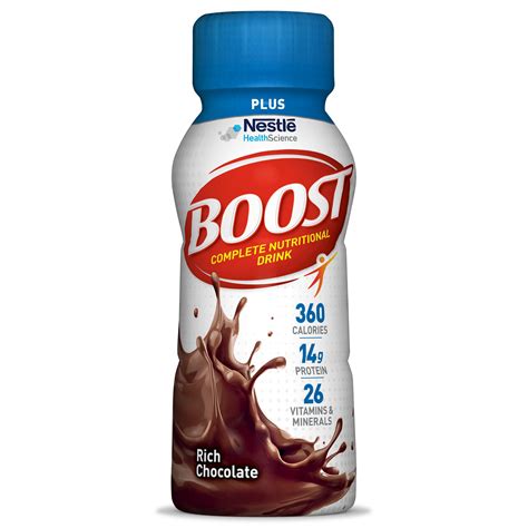 boost  nutritional drink   oz case   rich chocolate flavor walmartcom