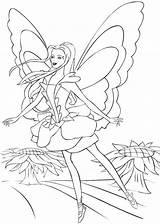 Coloring Butterfly Barbie Fairytopia Pages Printable Print sketch template
