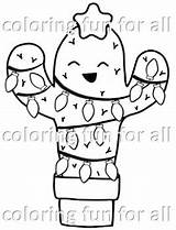 Cactus Christmas Coloring Pages Drawing Prep Craft Holiday Paintingvalley Mrs Fun sketch template