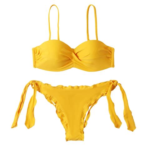 Buy 2 Piece Swimsuits For Women Uk Square Tank Bikini Top Thong Bottom