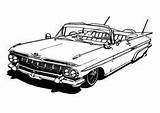 Lowrider Coloring Pages Cars Print Modified Chevy Impala Color Lowriders Nimbus Car Drawings Drawing Chicano Choose Board sketch template