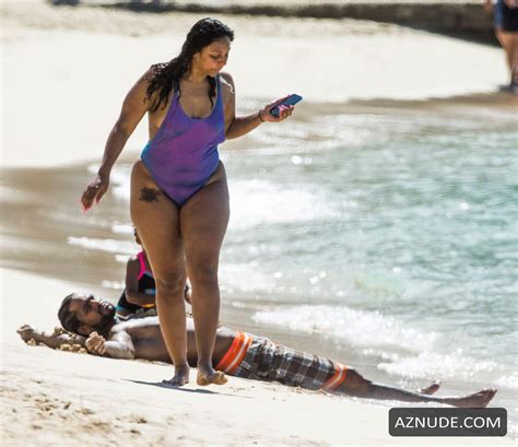 Dave East Enjoys A Sunny Day On The Beach In Barbados With Daughter