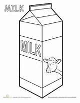 Milk Coloring Preschool Pages Dairy Worksheet Kids Worksheets Colouring Outline Colors Food Printable Life Clipart Grocery Store Drawings Color Skills sketch template