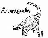 Sauropod Jurassic Dinosaurs Prehistoric Colouring Drawing Outline Sauropods sketch template