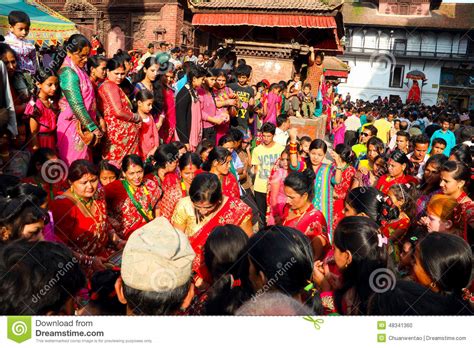 durbar square of kathmandu in the festival editorial image image of