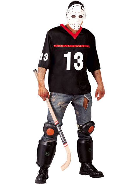 Mens Ladies Zombie Jason Hockey Player Costume Halloween