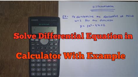 solve differential equations  calculator  calculator youtube