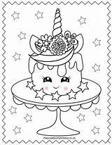 Unicorn Coloring Pages Printable Colouring Ice Cream Cake Sweet Super Stars Book Rainbows Cone Surrounded sketch template