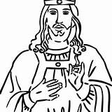 Coloring King Pages Christ sketch template