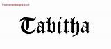 Tabitha Name Tattoo Designs Blackletter Graphic sketch template