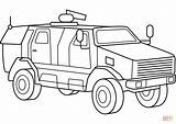 Coloring Pages Vehicle Military Mrap Armored Drawing Printable Paper sketch template