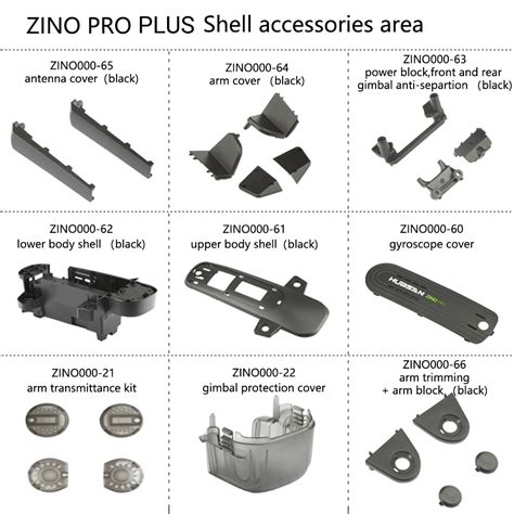 hubsan zino pro  uav shell accessories upper   shell arm cover clamp protective