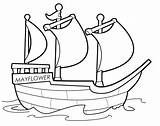 Mayflower Coloring Pages Pilgrims Drawing Ship Drawings Paintingvalley Kids sketch template