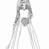 Coloring Wedding Royal Pages Kate Dress Middleton Hellokids sketch template