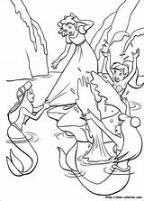 Pan Peter Coloring Pages Disney Coloriage Mermaid Sheets sketch template