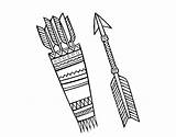 Arrows Indian Coloring Pages Teepee Coloringcrew Cowboys Indians sketch template