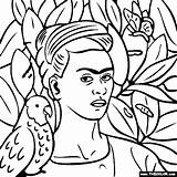 Frida Kahlo Para Colorir Pintar Arte Pinturas Imprimir Da Thecolor Salvo Bonito sketch template