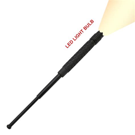 baton public safety solid steel police stick wled light panther wholesale