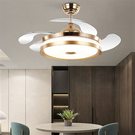 modern ceiling fans lights    decorative bladeless tricolor remote control
