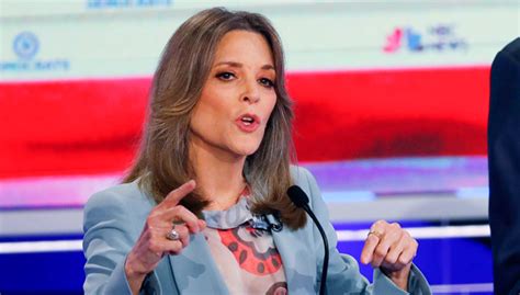marianne williamson at democrat debate she ll use love to defeat trump hollywood life