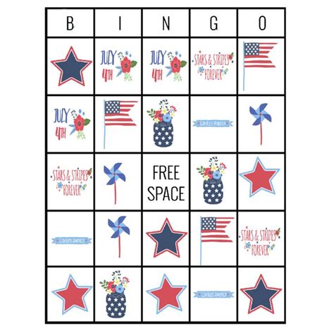 printable fourth  july bingo cards pretty providence bingo