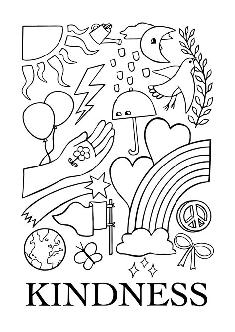 kindness coloring pages  printable