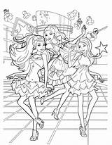 Coloring Pages Barbie Colouring Disney Cute Birthday sketch template