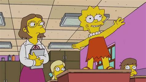 The Simpsons Lisa Dreaming In School Lisa Gets An F