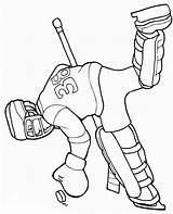 Hockey Coloring Pages Player sketch template