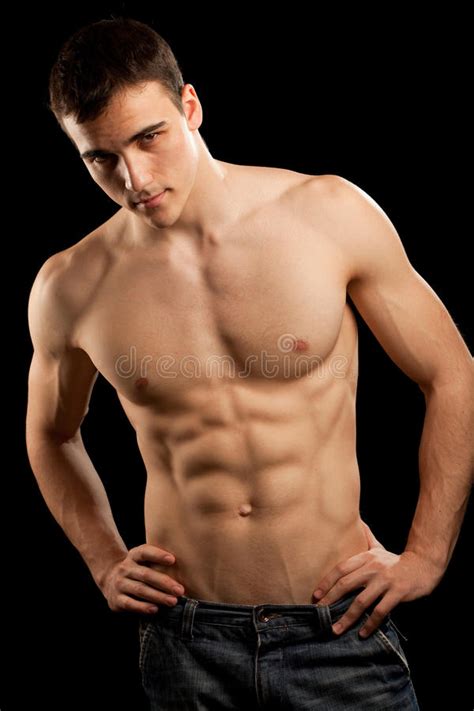Muscular Man Stock Image Image Of Isolated Attractive