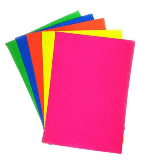 color paper fluorescent colours pack   sheets  colour