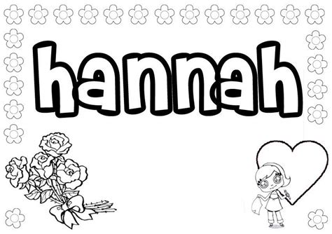 hannah  coloring page coloring pages