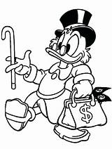 Coloring Money Scrooge Mcduck Pages Bag Walking Printable Ebenezer Shopping Colouring Kids Getcolorings Kidsplaycolor Color Print Disney Drawing Sheets Counting sketch template