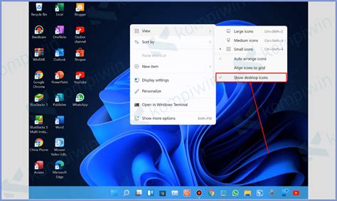 menghilangkan icon shortcut  desktop windows