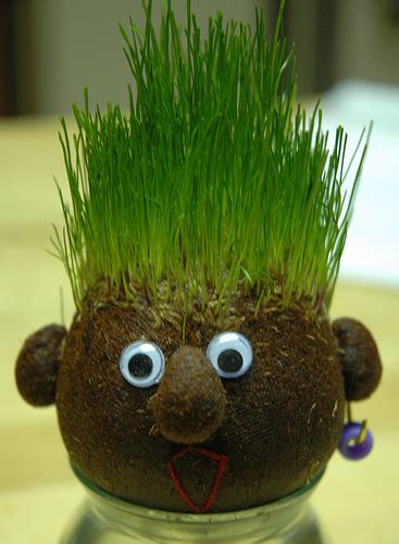 mommy blog expert grass head kids diy earth day craft project