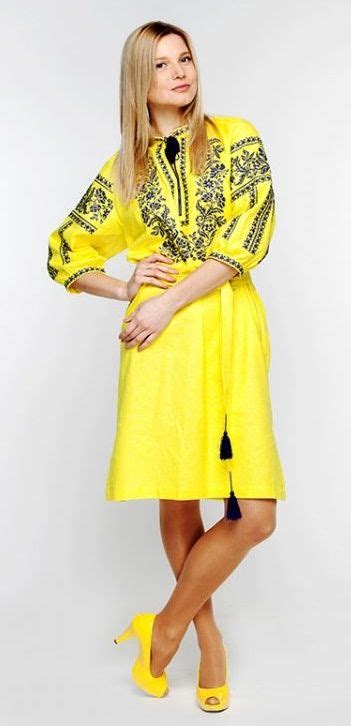 2kolyory ukrainian beauty folk fashion yellow dress fashion folk